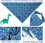 Summer Dog Bandana, UP URARA PUP Dinosaur Triangle Bid Scarf - Image 3