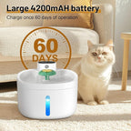 Wireless Cat Water Fountain, 42000mAH Battery Operated Cordless Cat Fountain - Image 4