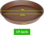 4 Pack of 18 19 inch Plant Saucer Drip Tray, Heavy Duty Large Deep Plant Saucers - Image 3