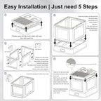 Marchul Enclosed Stainless Steel Cat Litter Box - Image 7