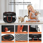 Black Dog Cat Playpen, Puppy Pet Playpen Indoor - Image 4