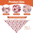 Cute Christmas Dog Bandanas XLarge 2PCS, 4 Pattern Holiday Scarf - Image 3