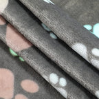 Tegeme 12 Pcs Pet Blankets Soft Fluffy Fleece Dog Cat Warm Paw Print Pattern - Image 3