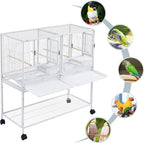 Yaheetech Stackable Divided Breeder Breeding Parakeet Bird Cage - Image 2