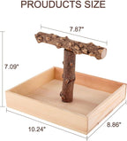 Bird Perch, Portable Tabletop Bird Stand, Training Play T Shaped Stand - Image 3
