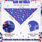 Sanwuta 48 Pcs 4th of July Dog Bandanas - Image 2