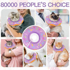 Cat Cone Collar Soft, Cute Cat Donut Collar After Surgery, Adjustable Kitten - Image 6