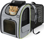 Pecute Cat Backpack Carrier Expandable, Foldable Pet Backpack by pecute