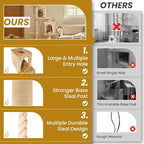 56-Inch Cat Tree for Large Cats, Sisal Scratching Posts & Hanging Toys – Sturdy - Image 5