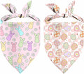 Easter Dog Bandana, 2 Pack Adjustable Holiday Party Pets Rabbit Easter Egg by Unknown