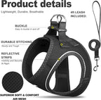 Fida Comfy Dog Harness with Leash, Soft Puppy Vest Escape Proof, Breathable - Image 2