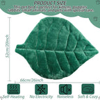 Leaf Shaped Self-Warming Cat Bed Mat – 26"x20" Flannel & Cotton Pet Pad - Image 2