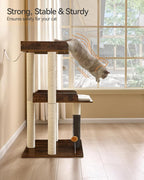 FourFurPets 43.7" Cat Tree, Modern Cat Tree Tower, Cat Tower - Image 4