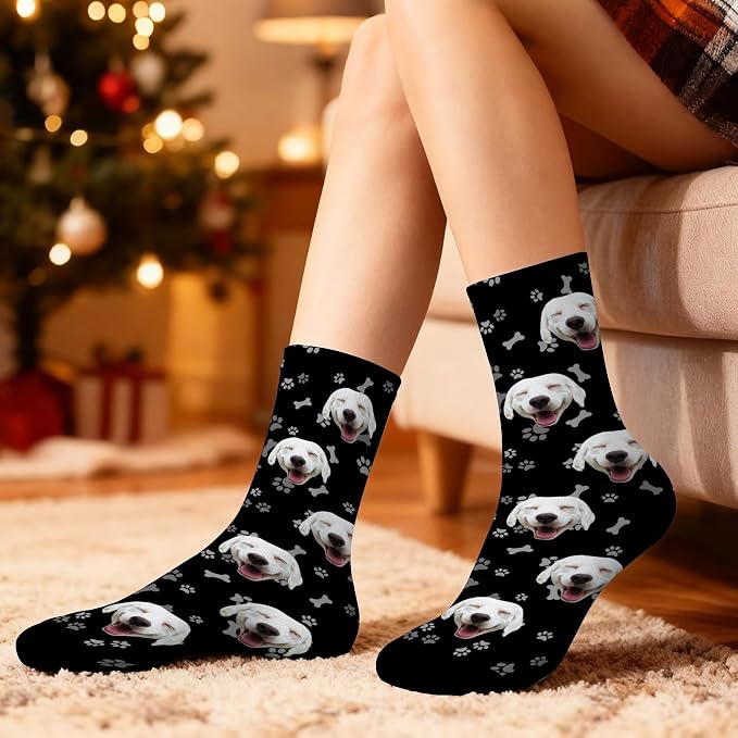 D-Story Custom Face Socks, Personalized Photo Picture on Socks, Unisex Athletic - Image 7