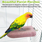 PINVNBY 3 PCS Bird Perches Calcium Parrot Perch Stand Bird Beak Grinding Stone - Image 7