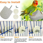 PINVNBY 8 PCS Bird Perch Bird Beak Grinding Stone Calcium Mineral Parrot Perch - Image 6