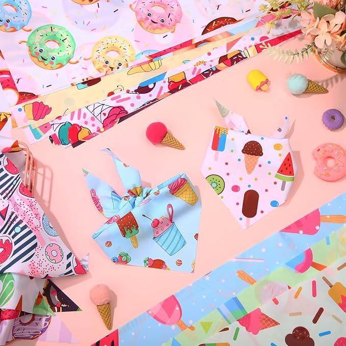100 Pcs Dog Bandanas Bulk Hawaiian Dog Bandanas Summer 3 Sizes Washable - Image 4