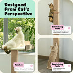 Cat Window Perch with Thick Sisal Scratching Post, Cat Hammock - Image 2