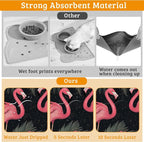 Pet Feeding Mat, Non-Slip Water Bowl Placemat, Pet Supplies 12" x 20" - Image 3
