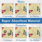 Vintage Butterfly Floral Pet Food Mat - Image 3
