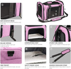 Henkelion Pet Carrier for Small Medium Cats Dogs Puppies up to 15 Lbs, TSA - Image 3