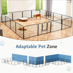 DUMOS Dog Playpen Indoor, Metal 24 Inch 16 Panels Foldable Pet Fence - Image 6