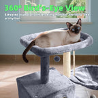 Cat Tree with Cat Condo and Hammock, Cat Tree with Scratching Posts and - Image 5