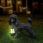Poodle Statue Outdoor Decorations – Outdoor Dog Statue Standing Black Poodle - Image 5