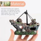 Raeasily Fish Tank Decoration Aquarium Accessories, Shipwreck Decor, Resin - Image 5