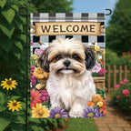 Spring Summer Garden Flag Shih Tzu Dog Flag 12x18 Inch Double-Sided Cute Puppy - Image 2