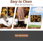 Sunflower Vintage Pet Feeding Mat, Absorbent Quick-Dry Cat Dog Food and Water - Image 4