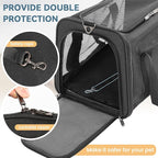 19 x 12 x 12 Large Cat Car Carrier – Roomy Escape-Proof Cat Car Seat - Image 4