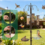 Bird Feeding Station Kit Pole Wild Bird Feeder Hanging Planter Hanger Multi - Image 5