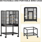 DWVO 41-inch Metal Bird Cage: Large Parrot Cages - Image 5