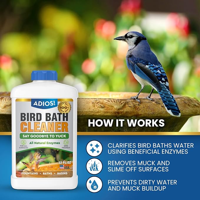 Bird Bath Cleaner for Outdoor Fountains and Bowls, Safely Cleans Metal - Image 2