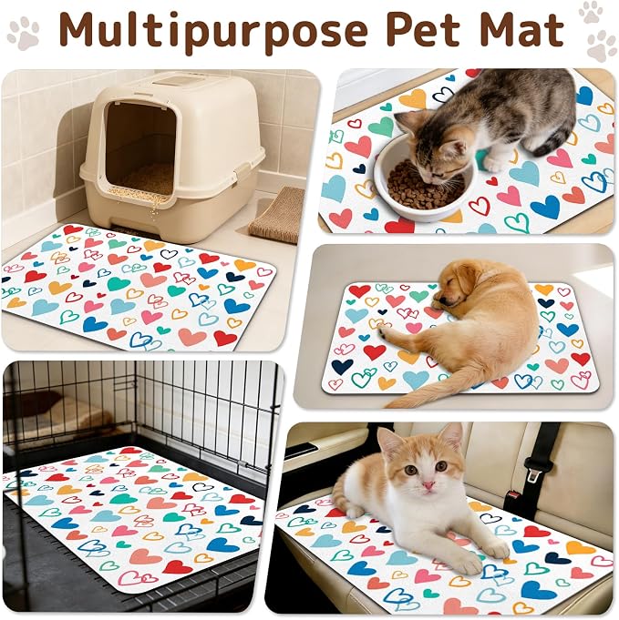 Dog Food Mat for Bowls, Absorbent Quick Dry Dog Cat Mats for Food and Water - Image 7