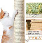 Topeakmart Cat Tree Tower for Indoor Cats, 34.5in Cute Cat Tree Activity Center - Image 7