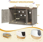 Cat Litter Box Enclosure, Hidden Litter Box Cabinet Furniture - Image 4