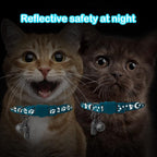 LLHK 2 Pack Breakaway Cat Collars & 2 Pcs Name Tags, Reflective Safety Kitten - Image 3