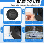 Solar Fountain, Floating Solar Powered Water Fountain Pump - Image 7