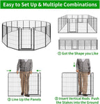 Dog Playpen Outdoor Extra Wide 16 Piece Panels Heavy Duty Dog Fence 47" Height - Image 7