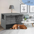 Explore Land Dog Crate Cover Heavy Duty Polyester Pet Kennel Sunshade Universal - Image 5