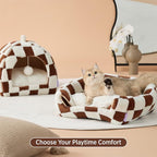 Lesure Cute Cat Beds for Indoor Cats - 2 in 1 Cat Cave Bed for Kittens and - Image 3
