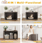 Cat Litter Box Enclosure, Indoor Outdoor Cat House Weatherproof, Side Table - Image 5