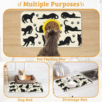 Pet Feeding Mat, Cat Silhouette Absorbent Dog Cat Food Mat Dog Mat - Image 7