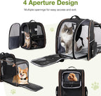 Lekebobor Large Cat Backpack Carrier Expandable Pet Carrier Backpack - Image 5