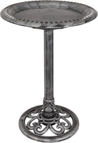 Alpine Corporation TEC116GR Outdoor Pedestal Birdbath w/Scrollwork Base and by AlpineCorporation