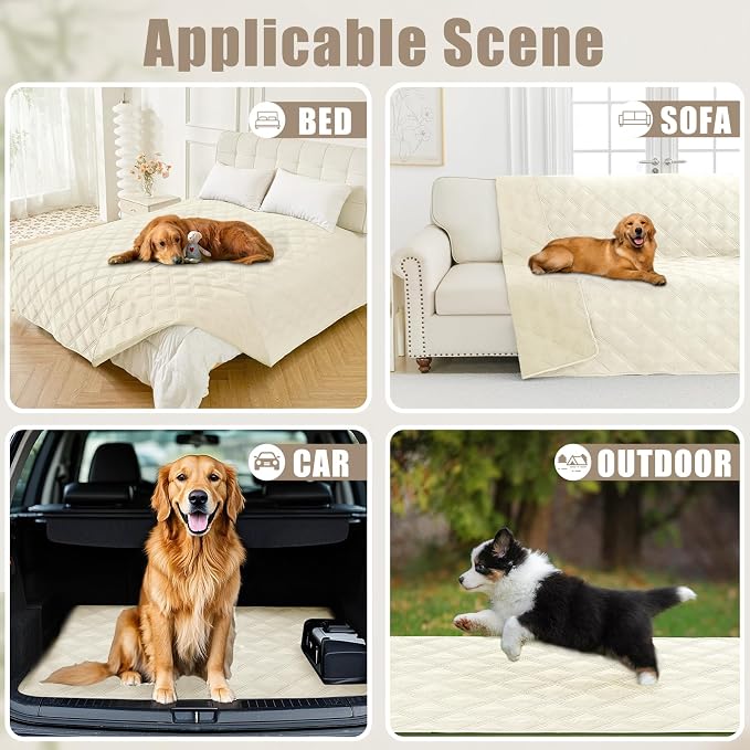 Smiry Waterproof Dog Bed Cover Blanket 52x82, Soft Reversible Pet Blanket - Image 5