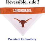 Pets First Collegiate Pet Accessories, Reversible Bandana, Texas Longhorns - Image 2