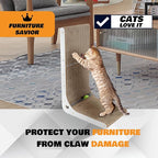 Cardboard Cat Scratcher, Vertical Cat Scratching Board, 23.6 Inch L-Shape Cat - Image 2